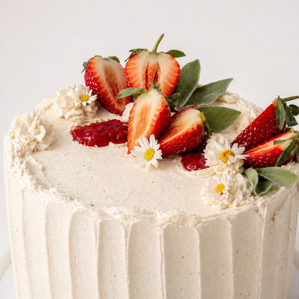 Strawberry Shortcake with Strawberry Compote & Honeycomb Whipped Cream
