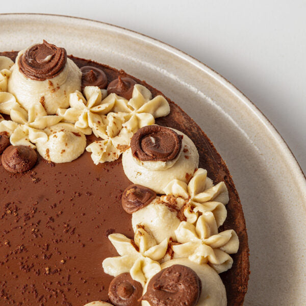 Chocolate & Tamarind Tart With Salted Tahini Cream
