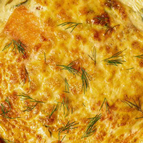 Smoked Trout, Spinach & Dill Quiche