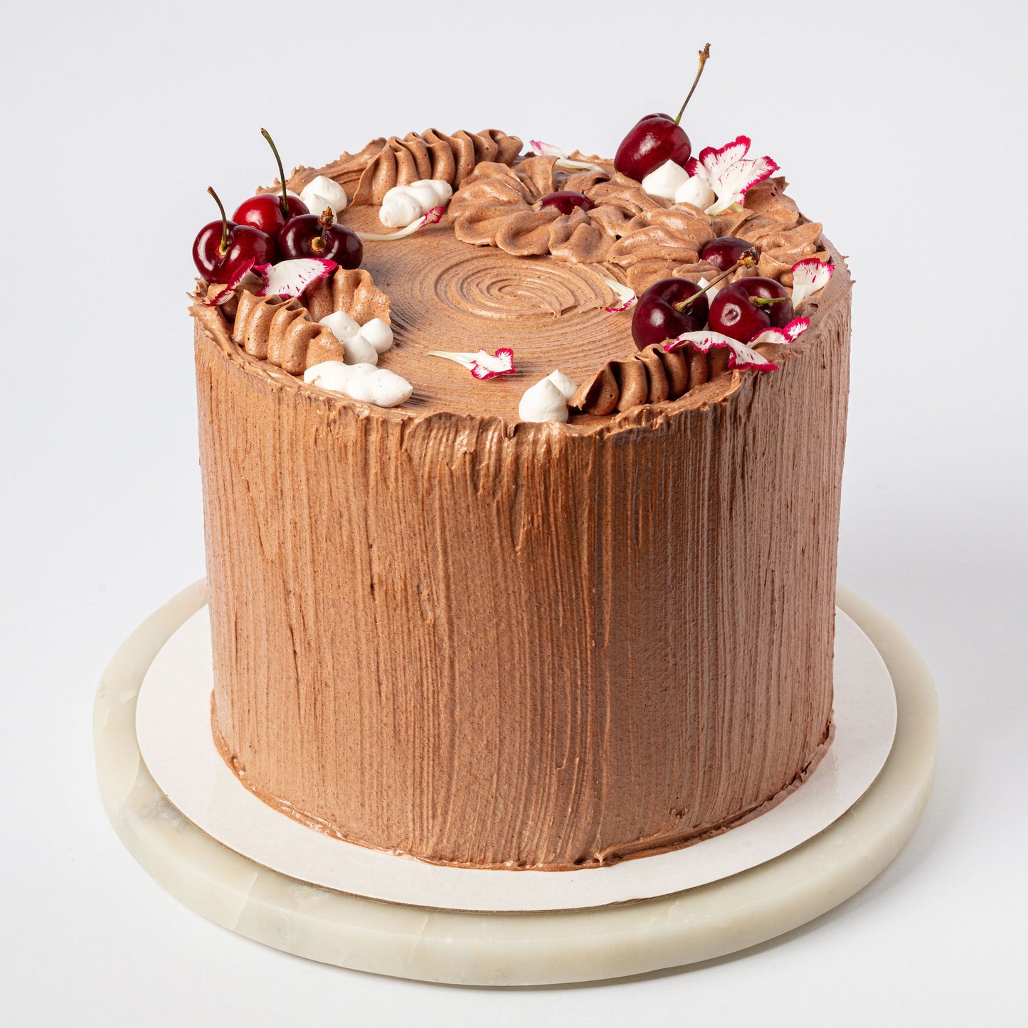Charcoal Black Velvet, Vanilla Cherry Whipped Cream, Mylk-Chocolate Buttercream