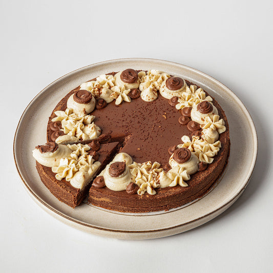 Chocolate & Tamarind Tart With Salted Tahini Cream