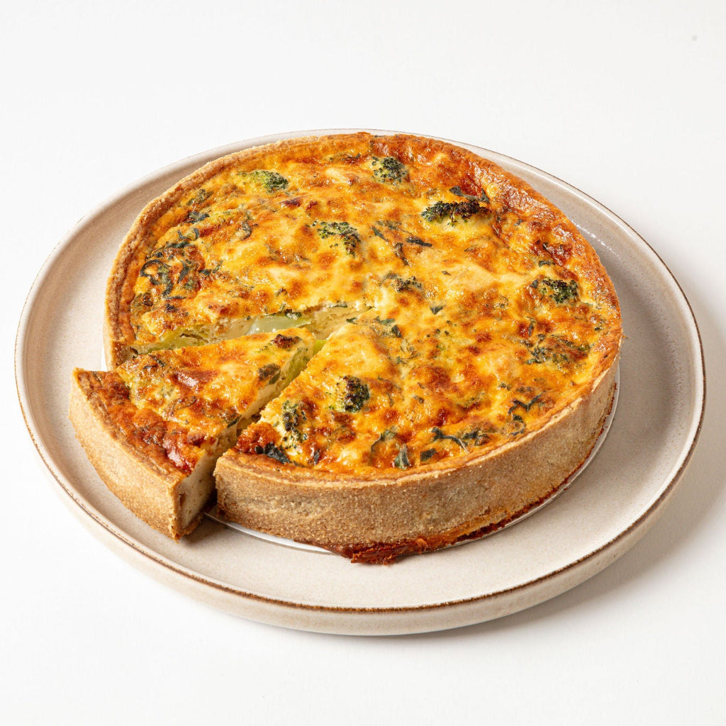 Broccoli, Almond Feta & Oregano Quiche