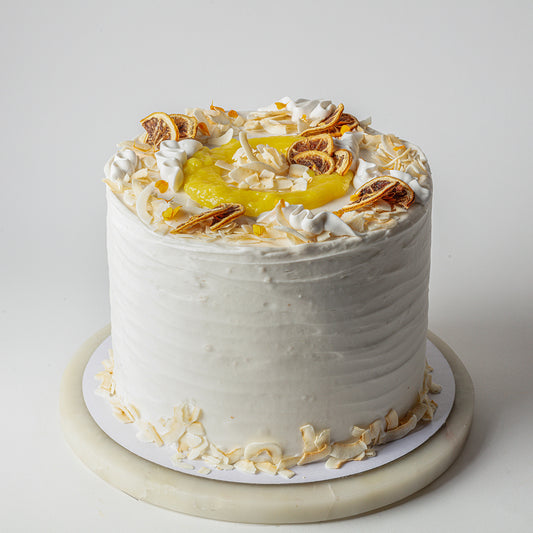 Coconut & Courgette Cake with Lemon Curd & Coconut Frosting
